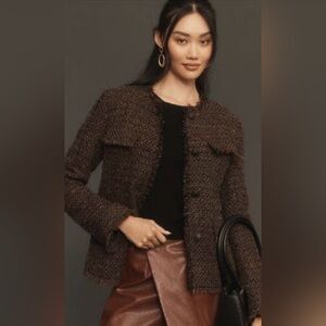 Never worn Rag & Bone Ezra Linton tweed blazer in brown